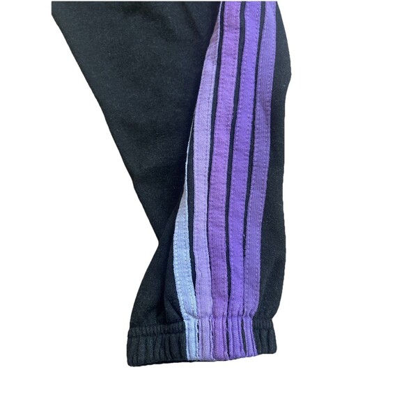 Aviator Nation Sweatpants Womens Medium Black Purple 5 Stripe Joggers USA RARE - Picture 5 of 8